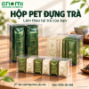 Phối cảnh tham khảo ba mẫu hộp PET trong suốt đựng túi trà dài, trà túi lọc có bao riêng và gói trà nhỏ.